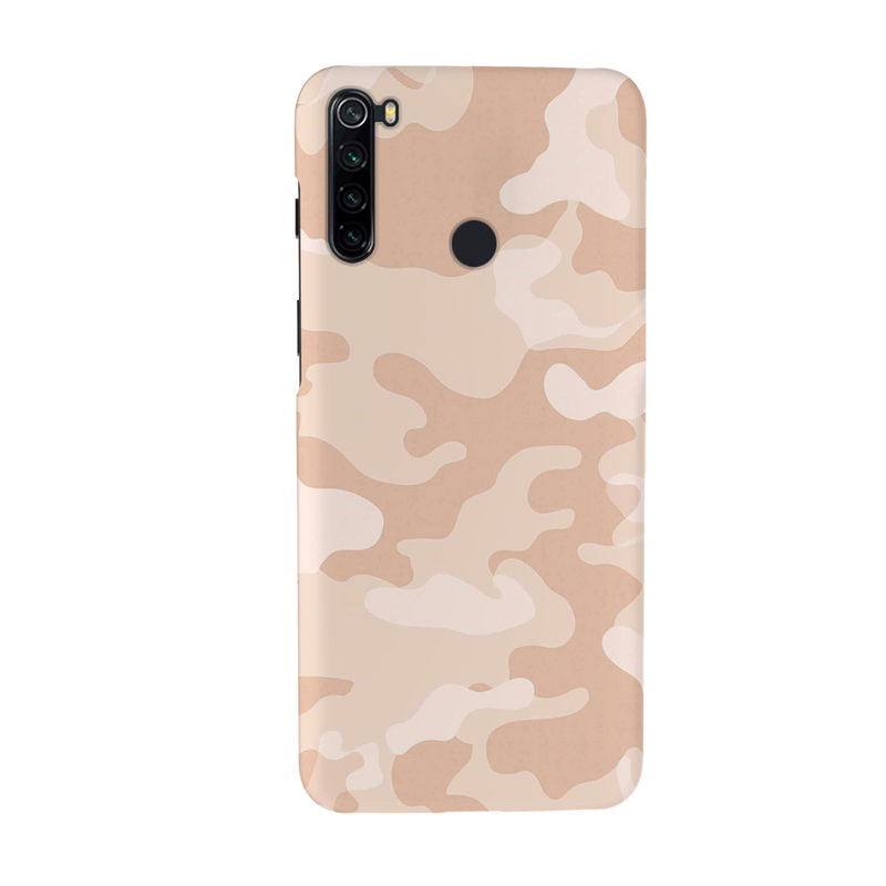 Cream and White Camouflage Printed Slim Cases and Cover for Redmi Note 8