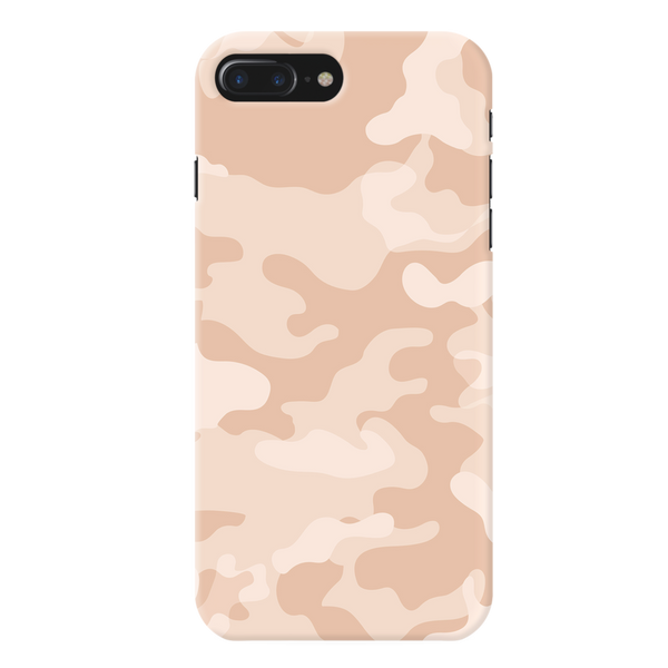 Cream and White Camouflage Printed Slim Cases and Cover for iPhone 8 Plus