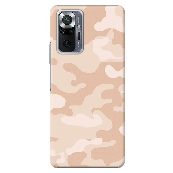 Cream and White Camouflage Printed Slim Cases and Cover for Redmi Note 10 Pro