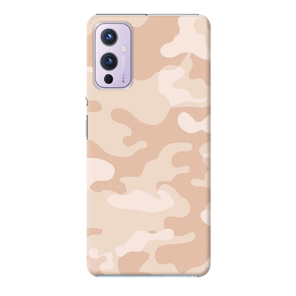 Cream and White Camouflage Printed Slim Cases and Cover for OnePlus 9