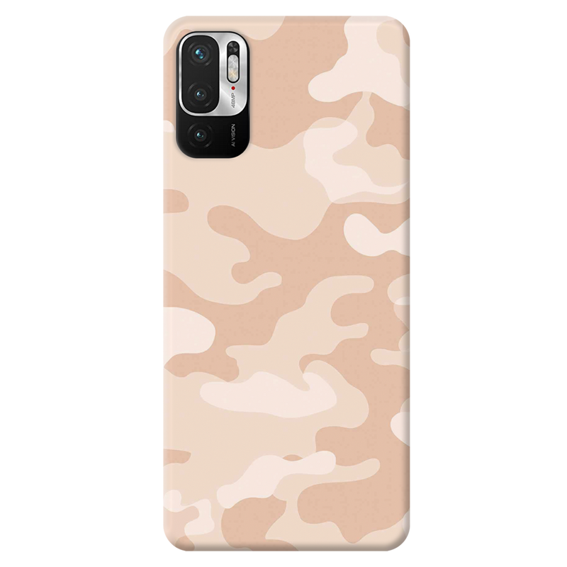 Cream and White Camouflage Printed Slim Cases and Cover for Redmi Note 10T