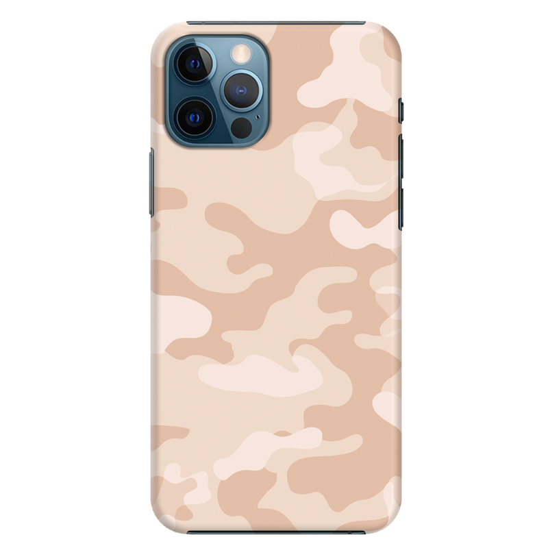 Cream and White Camouflage Printed Slim Cases and Cover for iPhone 12 Pro Max