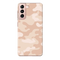 Cream and White Camouflage Printed Slim Cases and Cover for Galaxy S21