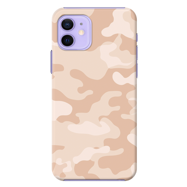 Cream and White Camouflage Printed Slim Cases and Cover for iPhone 12 Mini