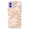 Cream and White Camouflage Printed Slim Cases and Cover for iPhone 12 Mini