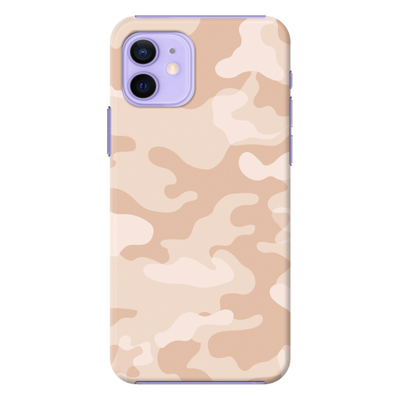 Cream and White Camouflage Printed Slim Cases and Cover for iPhone 12 Mini
