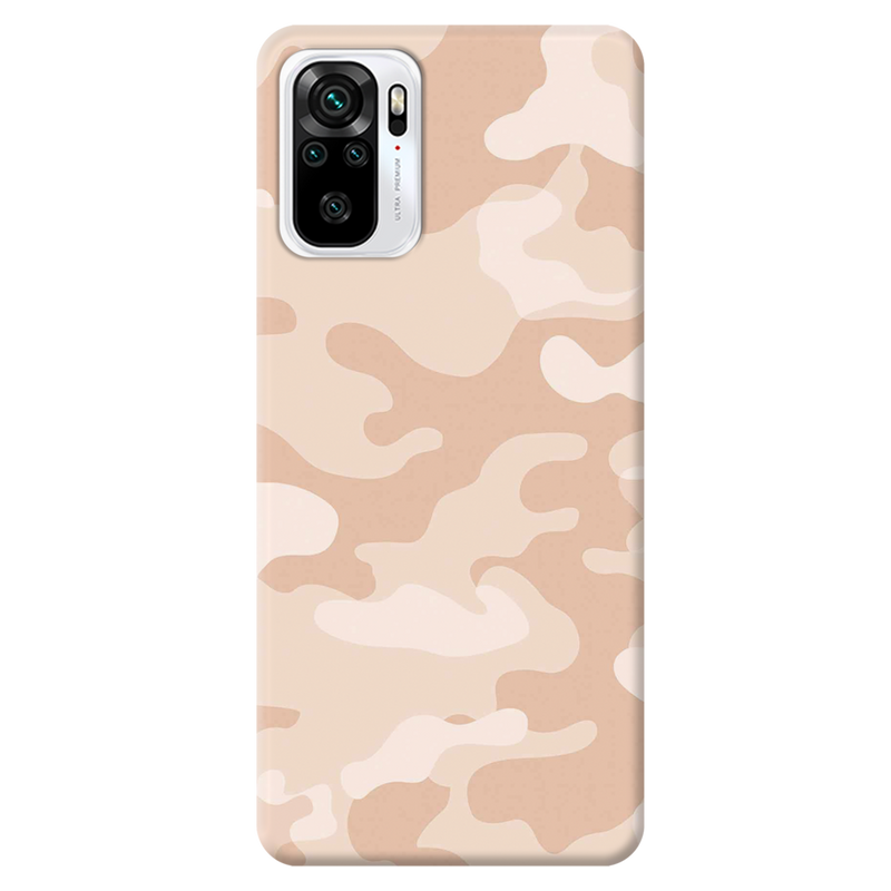 Cream and White Camouflage Printed Slim Cases and Cover for Redmi Note 10