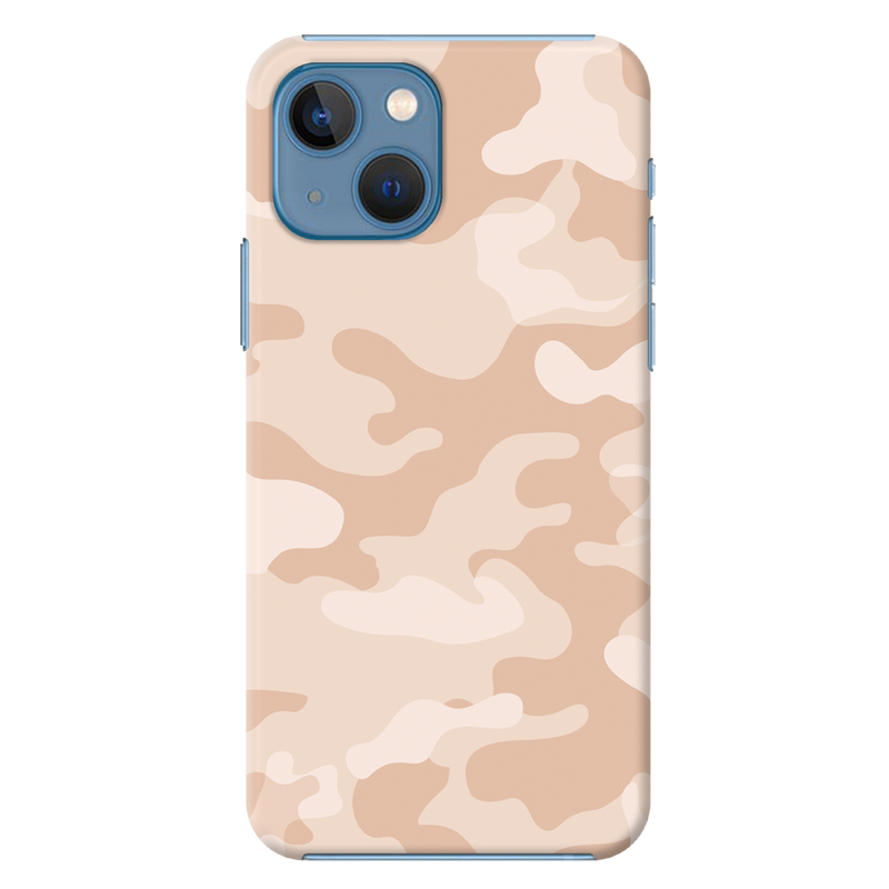 Cream and White Camouflage Printed Slim Cases and Cover for iPhone 13