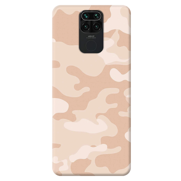 Cream and White Camouflage Printed Slim Cases and Cover for Redmi Note 9