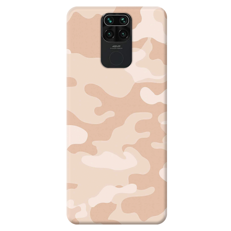Cream and White Camouflage Printed Slim Cases and Cover for Redmi Note 9