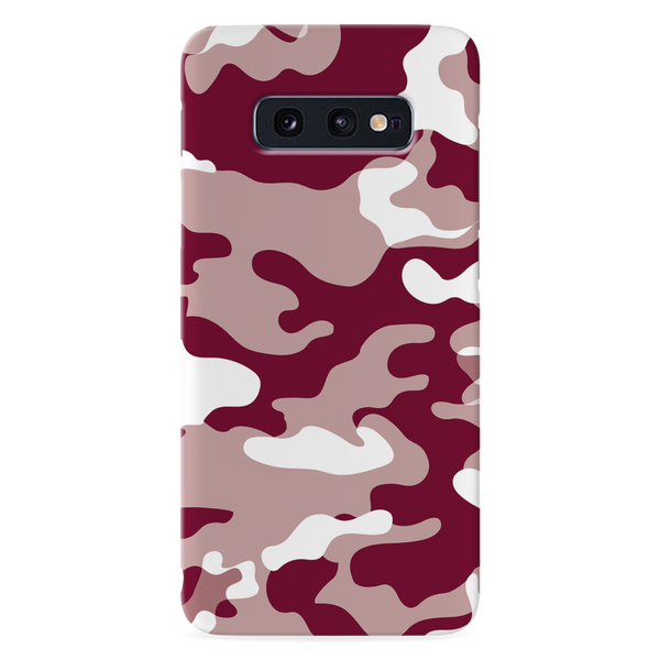 Maroon and White Camouflage Printed Slim Cases and Cover for Galaxy S10E