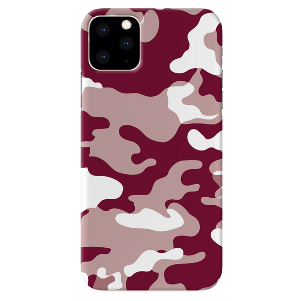 Maroon and White Camouflage Printed Slim Cases and Cover for iPhone 11 Pro