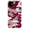 Maroon and White Camouflage Printed Slim Cases and Cover for iPhone 11