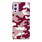 Maroon and White Camouflage Printed Slim Cases and Cover for OnePlus 9