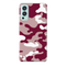 Maroon and White Camouflage Printed Slim Cases and Cover for OnePlus Nord 2