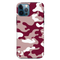 Maroon and White Camouflage Printed Slim Cases and Cover for iPhone 12 Pro Max
