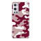 Maroon and White Camouflage Printed Slim Cases and Cover for OnePlus 9R