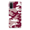 Maroon and White Camouflage Printed Slim Cases and Cover for Galaxy S20 Plus