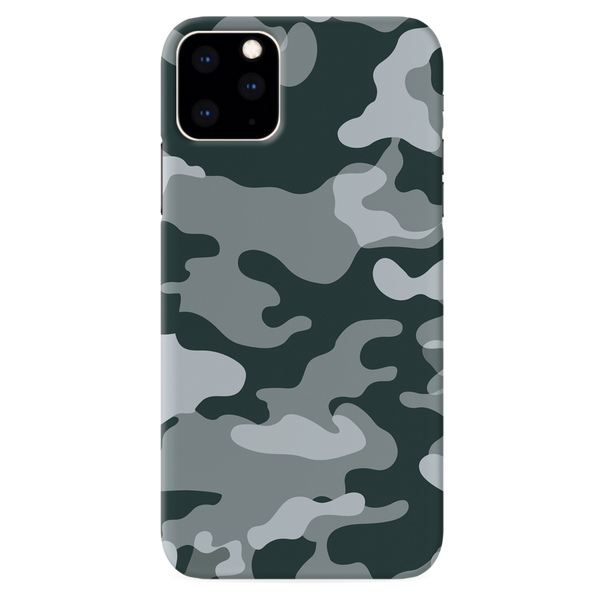Olive Green and White Camouflage Printed Slim Cases and Cover for iPhone 11 Pro