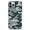 Olive Green and White Camouflage Printed Slim Cases and Cover for iPhone 13 Pro