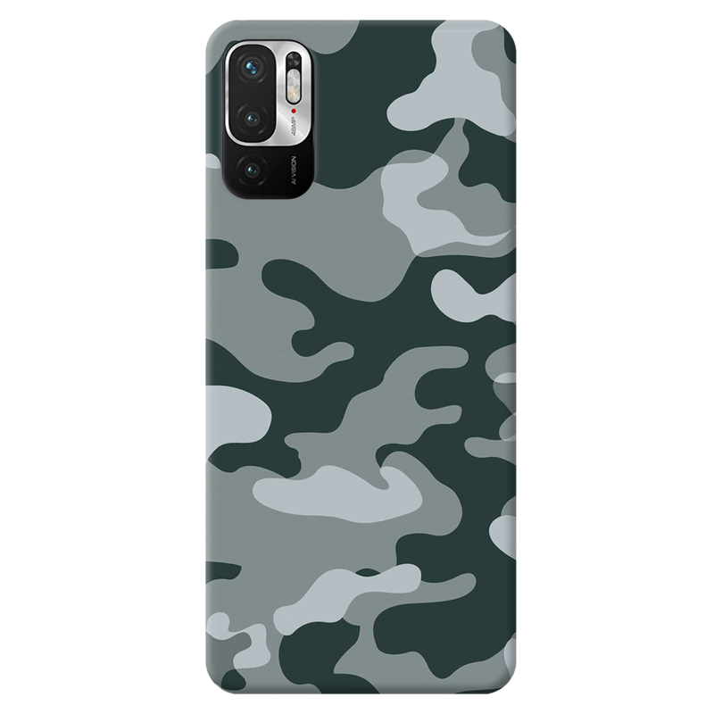 Olive Green and White Camouflage Printed Slim Cases and Cover for Redmi Note 10T