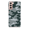 Olive Green and White Camouflage Printed Slim Cases and Cover for Galaxy S21 Plus