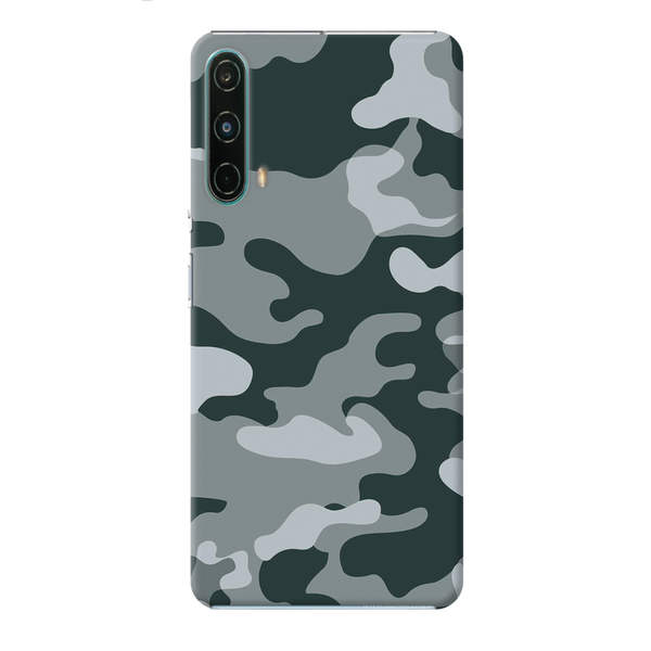 Olive Green and White Camouflage Printed Slim Cases and Cover for OnePlus Nord CE 5G