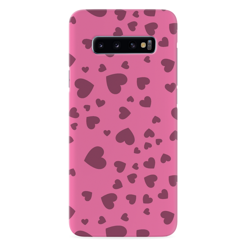 Pink Hearts Printed Slim Cases and Cover for Galaxy S10