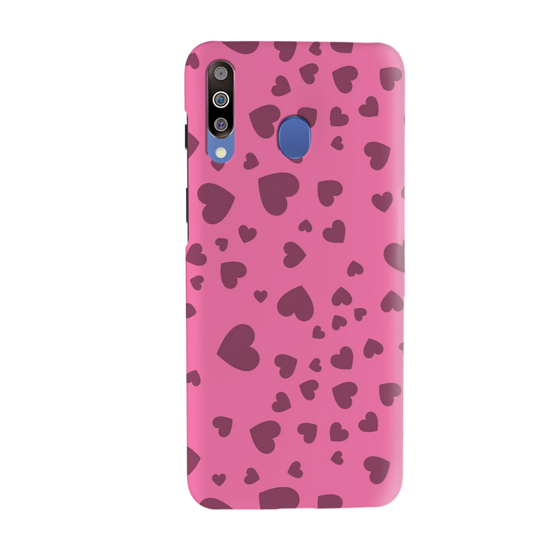 Pink Hearts Printed Slim Cases and Cover for Galaxy M30