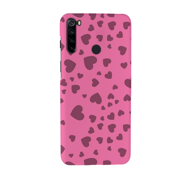 Pink Hearts Printed Slim Cases and Cover for Redmi Note 8