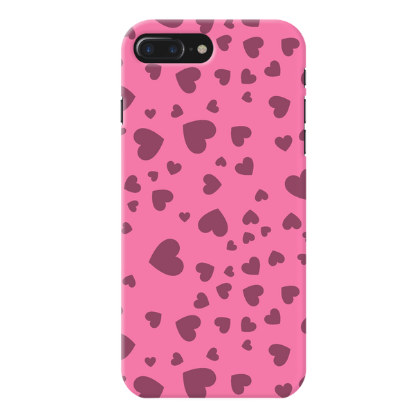 Pink Hearts Printed Slim Cases and Cover for iPhone 8 Plus
