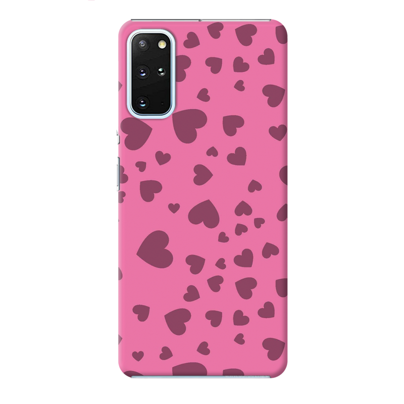 Pink Hearts Printed Slim Cases and Cover for Galaxy S20