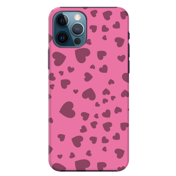 Pink Hearts Printed Slim Cases and Cover for iPhone 12 Pro Max