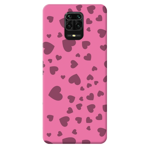Pink Hearts Printed Slim Cases and Cover for Redmi Note 9 Pro Max