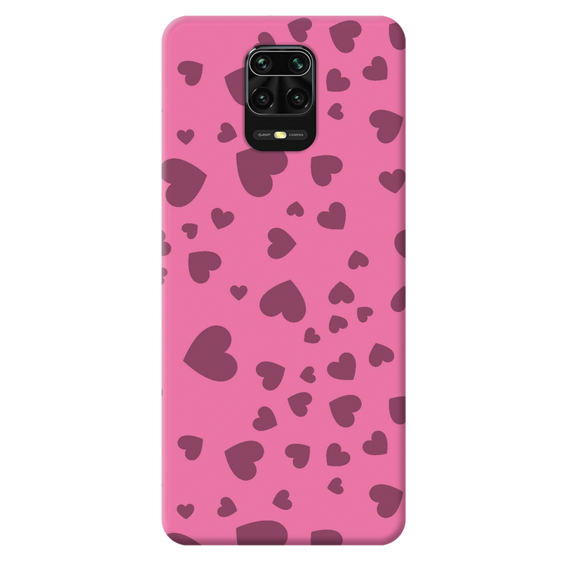 Pink Hearts Printed Slim Cases and Cover for Redmi Note 9 Pro Max