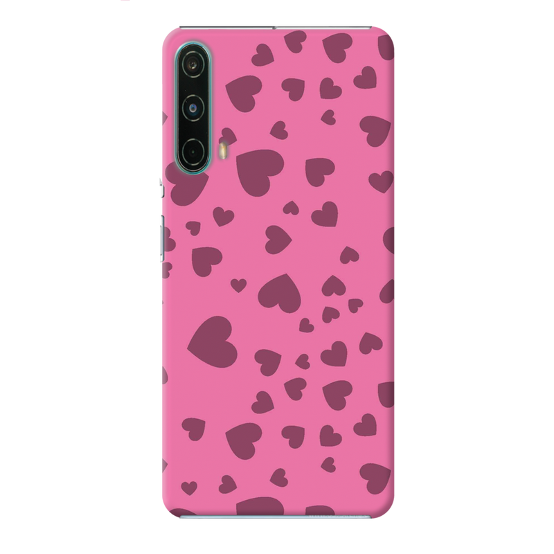 Pink Hearts Printed Slim Cases and Cover for OnePlus Nord CE 5G