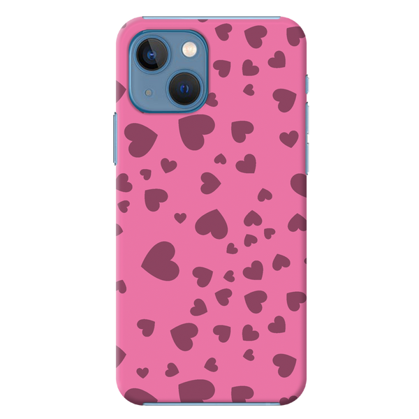 Pink Hearts Printed Slim Cases and Cover for iPhone 13