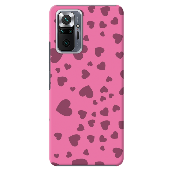 Pink Hearts Printed Slim Cases and Cover for Redmi Note 10 Pro Max