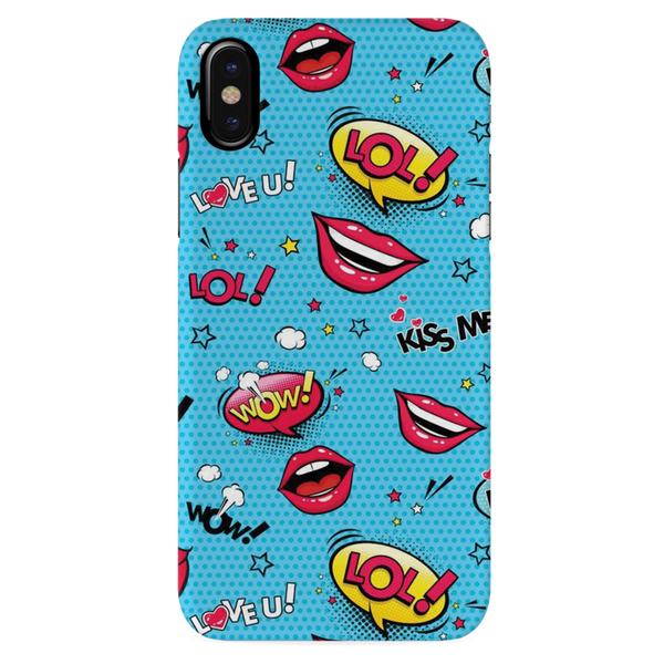 Kiss me Printed Slim Cases and Cover for iPhone X