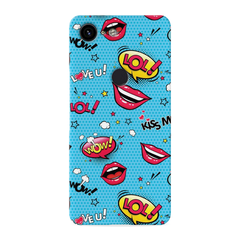 Kiss me Printed Slim Cases and Cover for Pixel 3