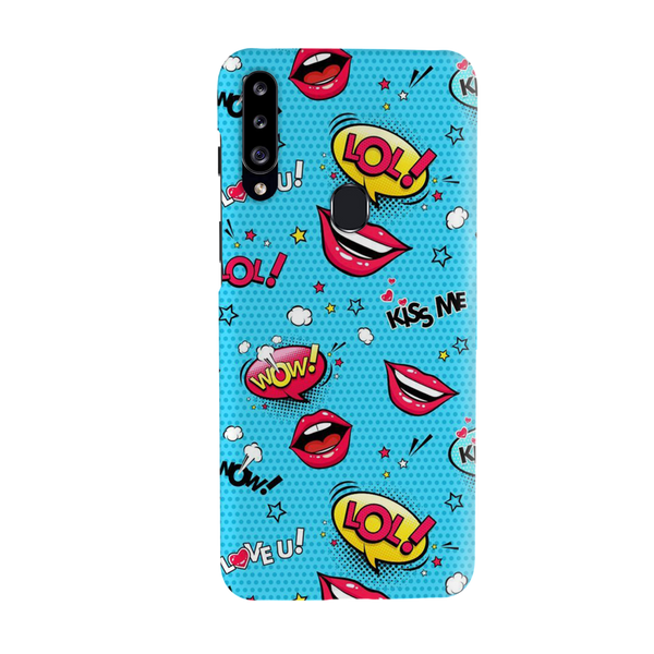 Kiss me Printed Slim Cases and Cover for Galaxy A20S