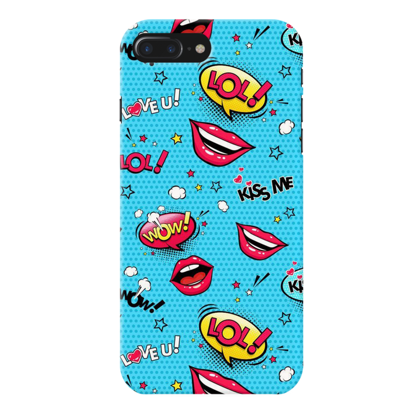 Kiss me Printed Slim Cases and Cover for iPhone 8 Plus