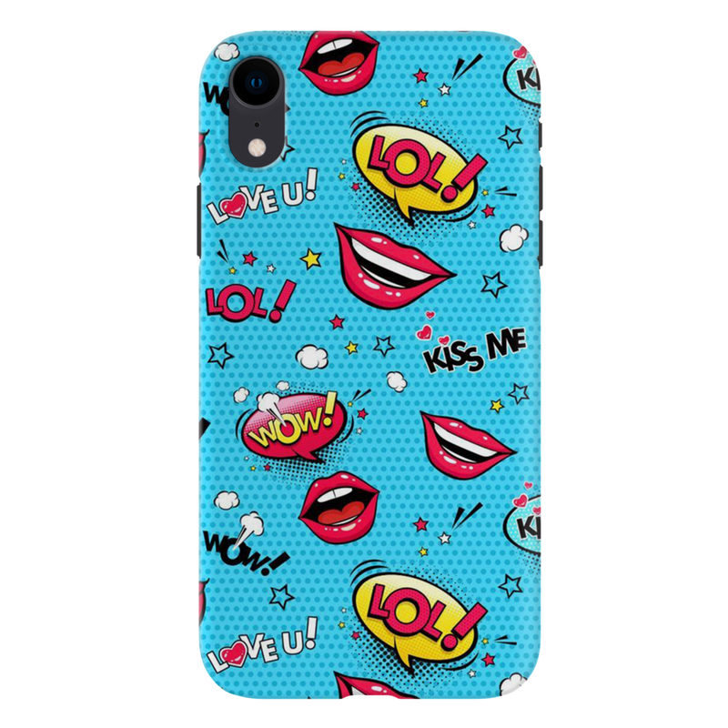 Kiss me Printed Slim Cases and Cover for iPhone XR
