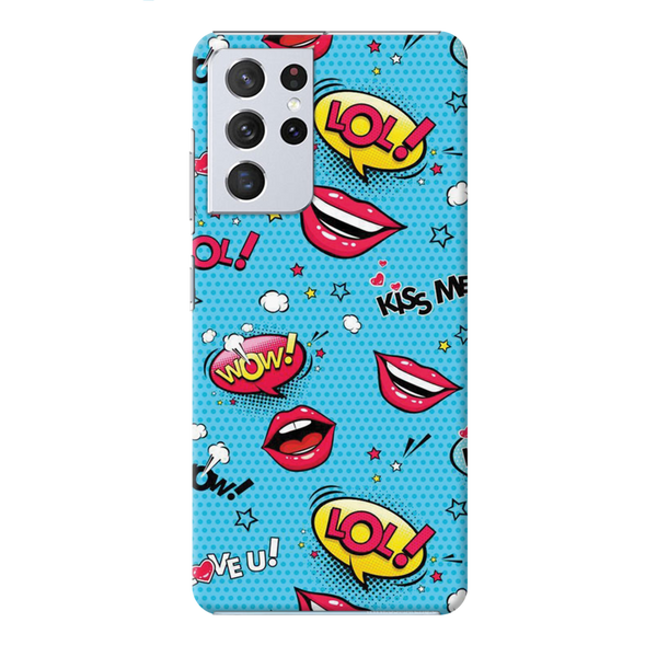 Kiss me Printed Slim Cases and Cover for Galaxy S21 Ultra