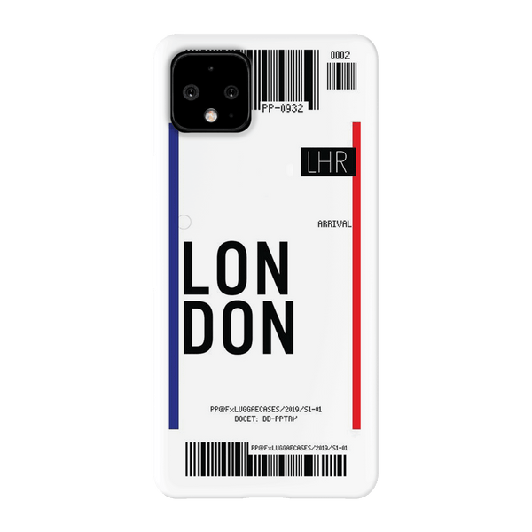 London Ticket Printed Slim Cases and Cover for Pixel 4