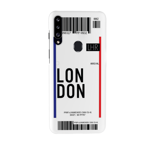 London Ticket Printed Slim Cases and Cover for Galaxy A20S
