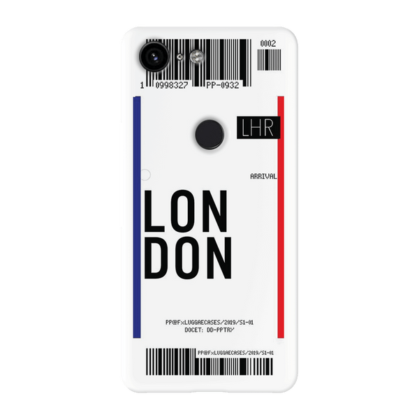 London Ticket Printed Slim Cases and Cover for Pixel 3