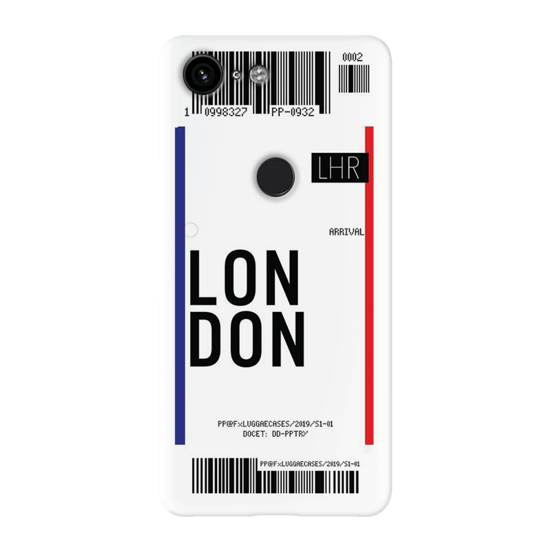 London Ticket Printed Slim Cases and Cover for Pixel 3
