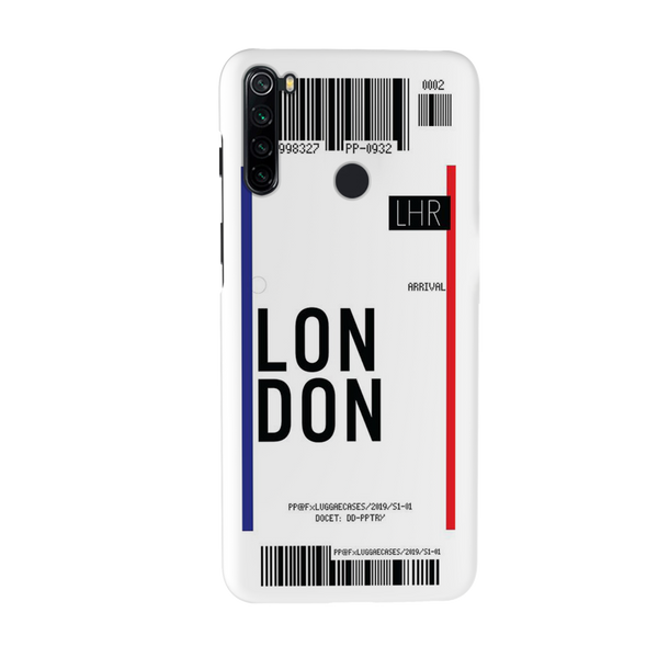 London Ticket Printed Slim Cases and Cover for Redmi Note 8