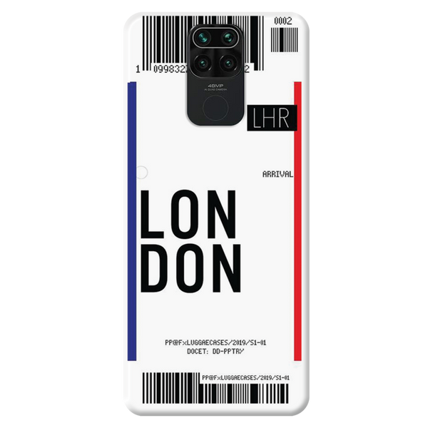 London Ticket Printed Slim Cases and Cover for Redmi Note 9